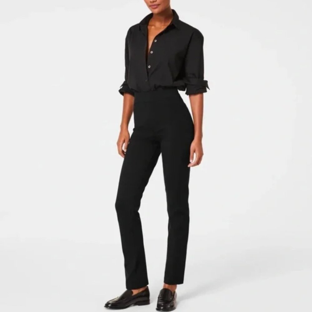 SPANX 20254R Perfect Pant Slim Straight Ponte Knit Ankle Length M